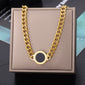 Romalar Double Layer Hollow Thick Clavicle Chain elwady1